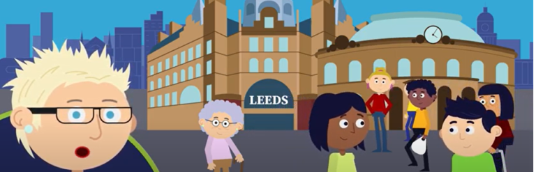 Screenshot of the being safe in Leeds short film